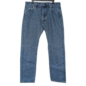 Levi's 501 Original Fit Classic Button Fly Medium Stonewash Blue Jeans 36x34